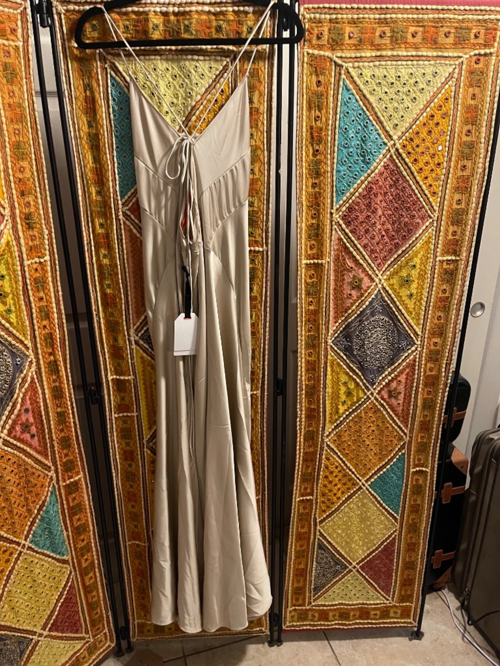 Satin Slip Dress/ Champagne - Picture 8 of 8